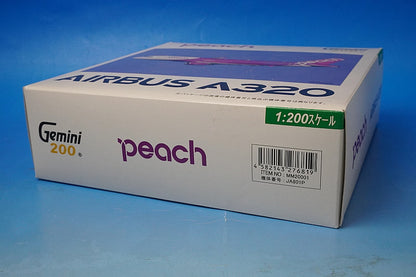 1:200 A320-200 Peach JA801P MM20001 Gemini airplane model