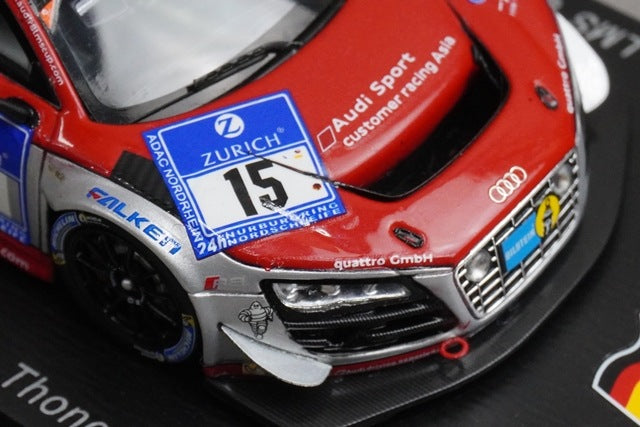 1:43 SPARK SG187 Audi R8 LMS ultra Audi Race Experience Nurburgring 24H 12th place 2015 #15 model car