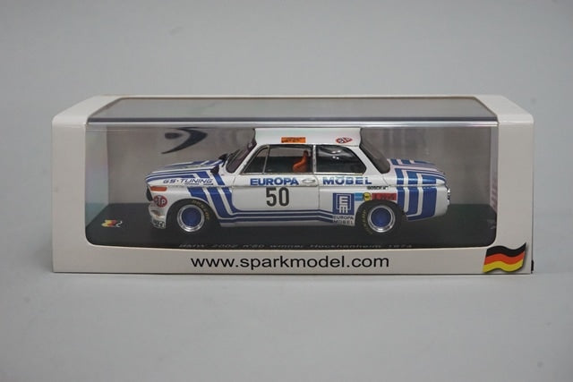 1:43 SPARK SG039 BMW 2002 Hockenheim Winner 1974 #50 J. Obermoser model car
