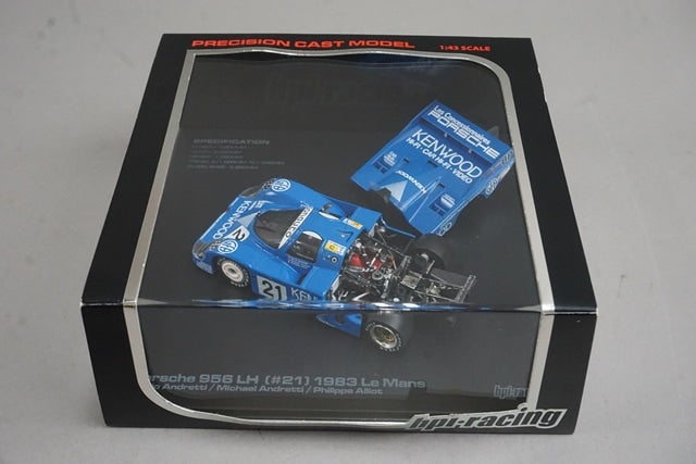1:43 HPI 941 Porsche 956 LH Le Mans 1983 #21 Mario Andretti Michael Andretti Phillippe Alliot