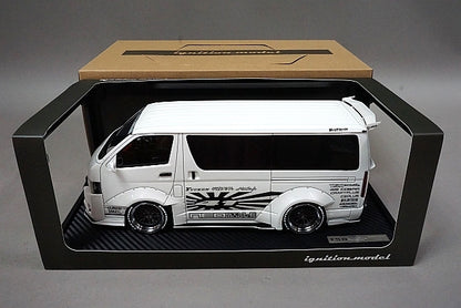 1:18 ignition model IG2804 T･S･D WORKS Hiace Pearl White Resin