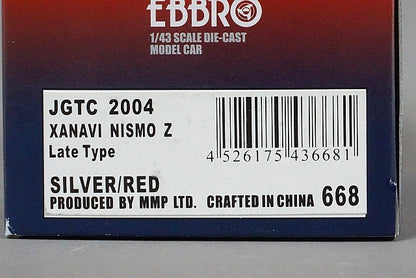 1:43 EBBRO 43668 XANAVI NISMO Z Late Silver/Red #1