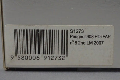 1:43 SPARK S1273 Peugeot 908 HDi FAP LM 2007 2nd place #8