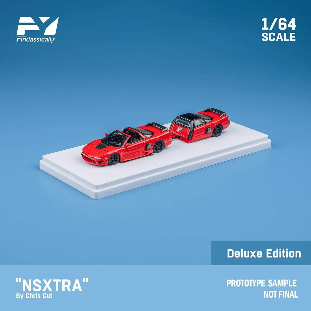 FY64002 Finclassically 1:64 NSX TRA by Chris Cut red Deluxe version