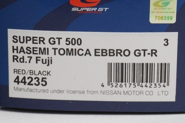 1:43 EBBRO 44235 Hasemi Tomica GT-R Super GT 500 2009 Rd.7 Fuji #3 model car
