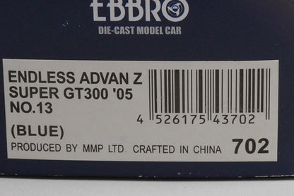 1:43 EBBRO 43702 Nissan Endless ADVAN Z SUPER GT 2005 #13 model car