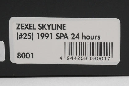 1:43 HPI 8001 Nissan ZEXEL Skyline SPA 24H 1991 #25 model car