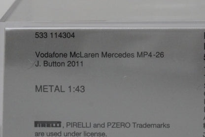 1:43 MINICHAMPS 533114304 Vodafone McLaren Mercedes MP4-26 2011 #4 Janson Button model car