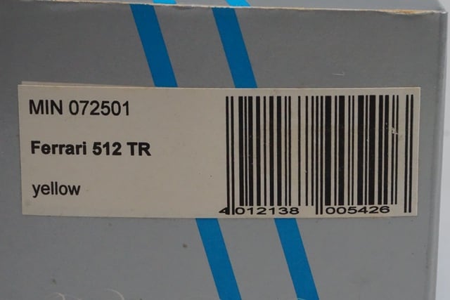 1:43 MINICHAMPS MIN072501 Ferrari 512TR Yellow model car