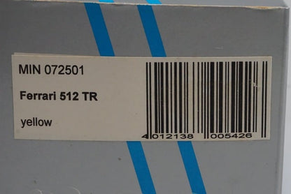 1:43 MINICHAMPS MIN072501 Ferrari 512TR Yellow model car