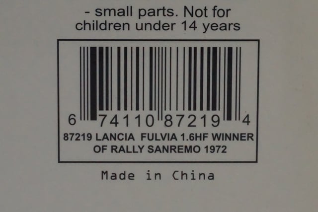 1:18 AUTOart 87219 Lancia Fulvia 1.6HF Sanremo Rally 1972 #2 model car