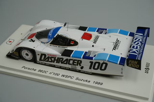 1:43 Spark SJ025 Porsche 962C WSPC Suzuka 1989 #100 G.Fouche S.Andsker model car