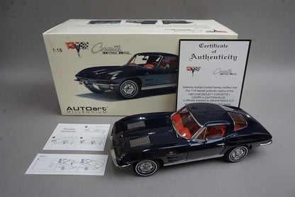 1:18 AUTOart 71181 Chevrolet Corvette Coupe 1963 Daytona Blue