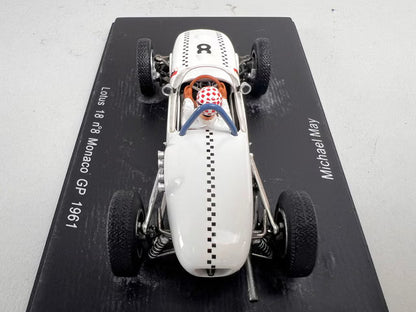 1:43 Spark S1828 Lotus F1 Monaco GP 1961 #33 M. May