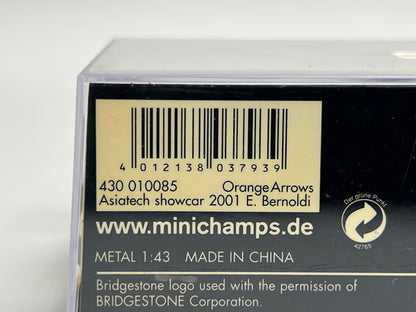 1:43 MINICHAMPS 430010085 Orange Arrows Asiatech Show Car 2001 #15 E. Bernoldi