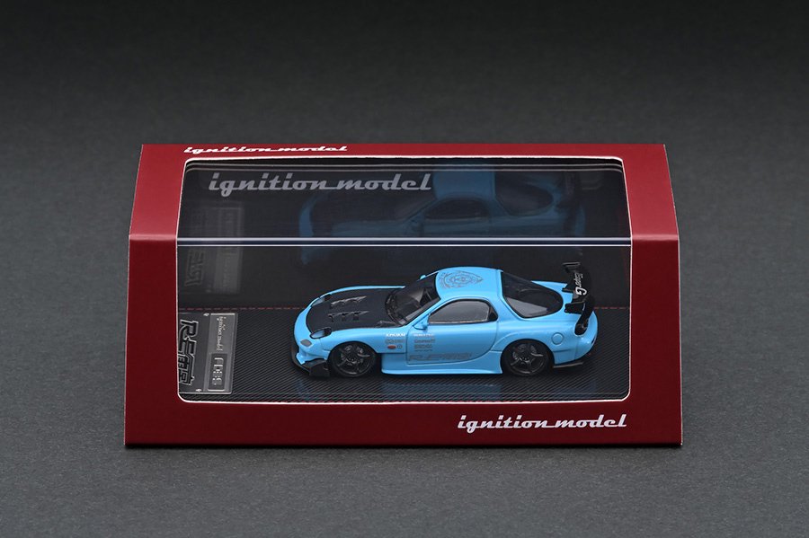 [Back-order] ignition model IG1949 1:64 Mazda RX-7 (FD3S) RE Amemiya Light Blue