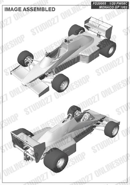 [ Back-order ] Studio27 FD20005 1:20 FW08C MONACO GP 1983 Multimedia Kit