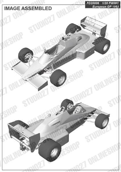 [ Back-order ] Studio27 FD20006 1:20 FW08C European GP 1983 Multimedia Kit