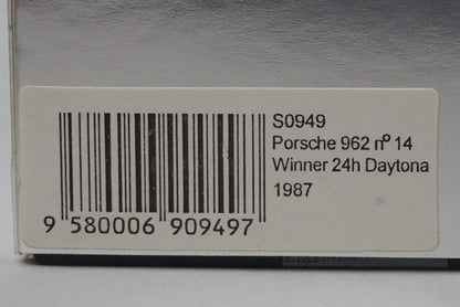 1:43 SPARK S0949 Porsche 962 24h Daytona Winner 1987 #14