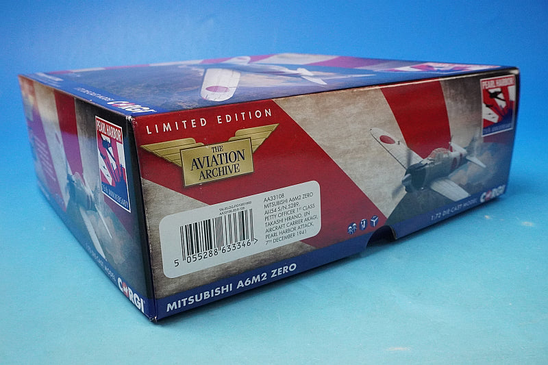 1:72 Mitsubishi A6M2 Zero Type 21 Carrier Fighter IJN Flight Sergeant Hirano aboard the aircraft carrier Akagi AI-154 AA33108 Corgi airplane model