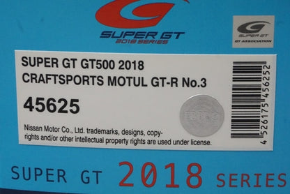 1:43 EBBRO 45625 Nissan CRAFTSPORTS MOTUL GT-R Super GT GT500 2018 #3