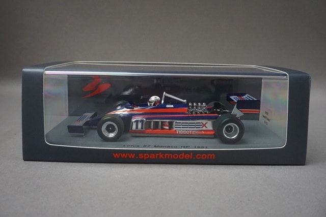1:43 Spark S5350 Lotus 87 Monaco GP 1981 #11 E. de Angelis model car