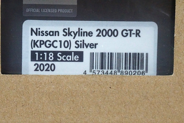 1:18 ignition model IG2020 Nissan Skyline 2000 GT-R (KPGC10) Silver