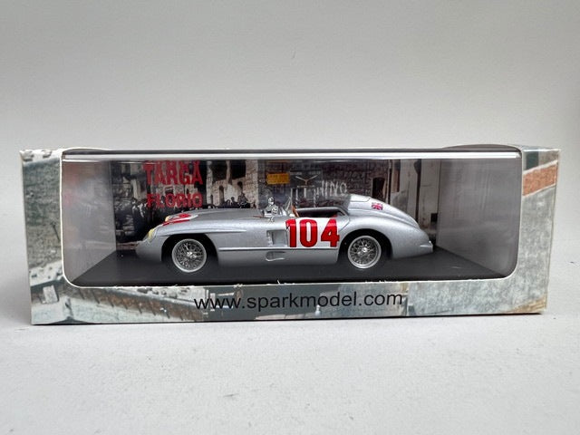 1:43 Spark 43TF55 Mercedes-Benz 300 SLR Targa Florio Winner 1955 #104 S. Moss / P. Collins