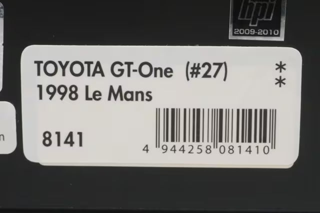 1:43 HPI 8141 Toyota GT-One 1998 Le Mans #27 Ukyo Katayama/Torio Suzuki/Keiichi Tsuchiya