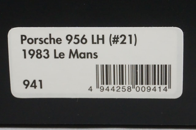 1:43 HPI 941 Porsche 956 LH Le Mans 1983 #21 Mario Andretti Michael Andretti Phillippe Alliot
