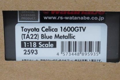 1:18 IG2593 ignition model Toyota Celica 1600GTV (TA22) Blue Metallic