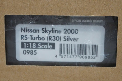 1:18 ignition model IG0985 Nissan Skyline 2000 RS-Turbo (R30) Silver