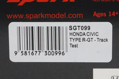 1:43 SPARK SGT099 Honda Civic Type R-GT Track Test #99 model car