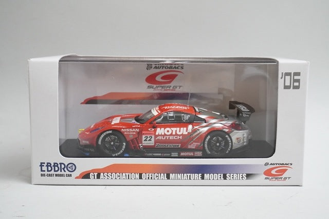 1:43 EBBRO 43795 Nissan MOTUL AUTECH Z Super GT 2006 #22 model car