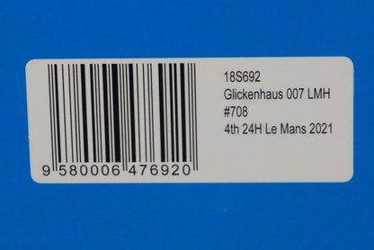 1:18 SPARK 18S692 Glickenhaus 007 LMH 24h Le Mans 2021 #708