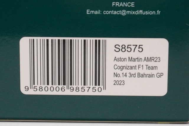 1:43 SPARK S8575 Aston Martin AMR23 Aramco Cognizant F1 Team Bahrain GP 3rd 2023 #14 Fernando Alonso