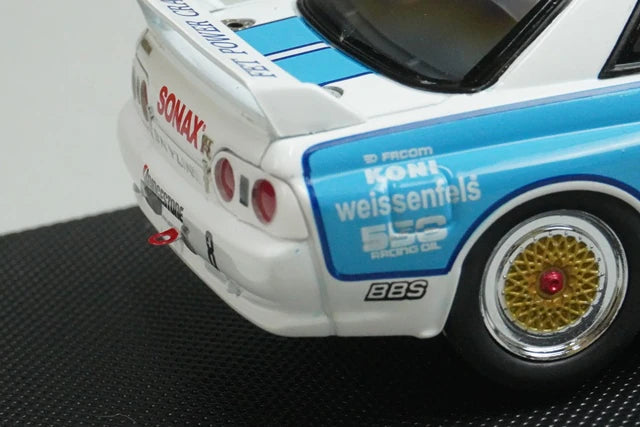1:43 EBBRO 44157 Nissan Nissan FET Skyline Gr.A 1993 White/Blue #8 model car