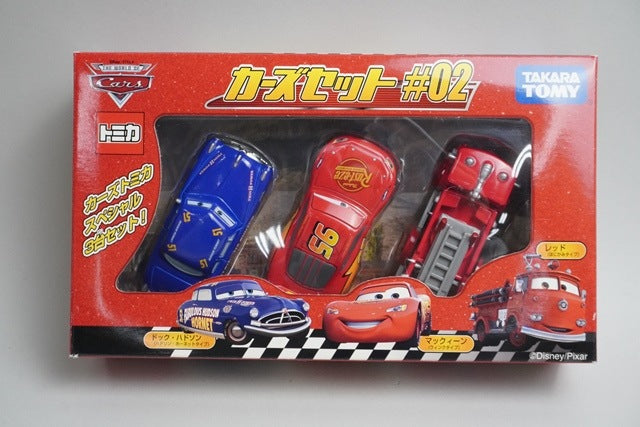 Tomica Cars Set #2 Doc Hudson McQueen Red 3-Car Set model car