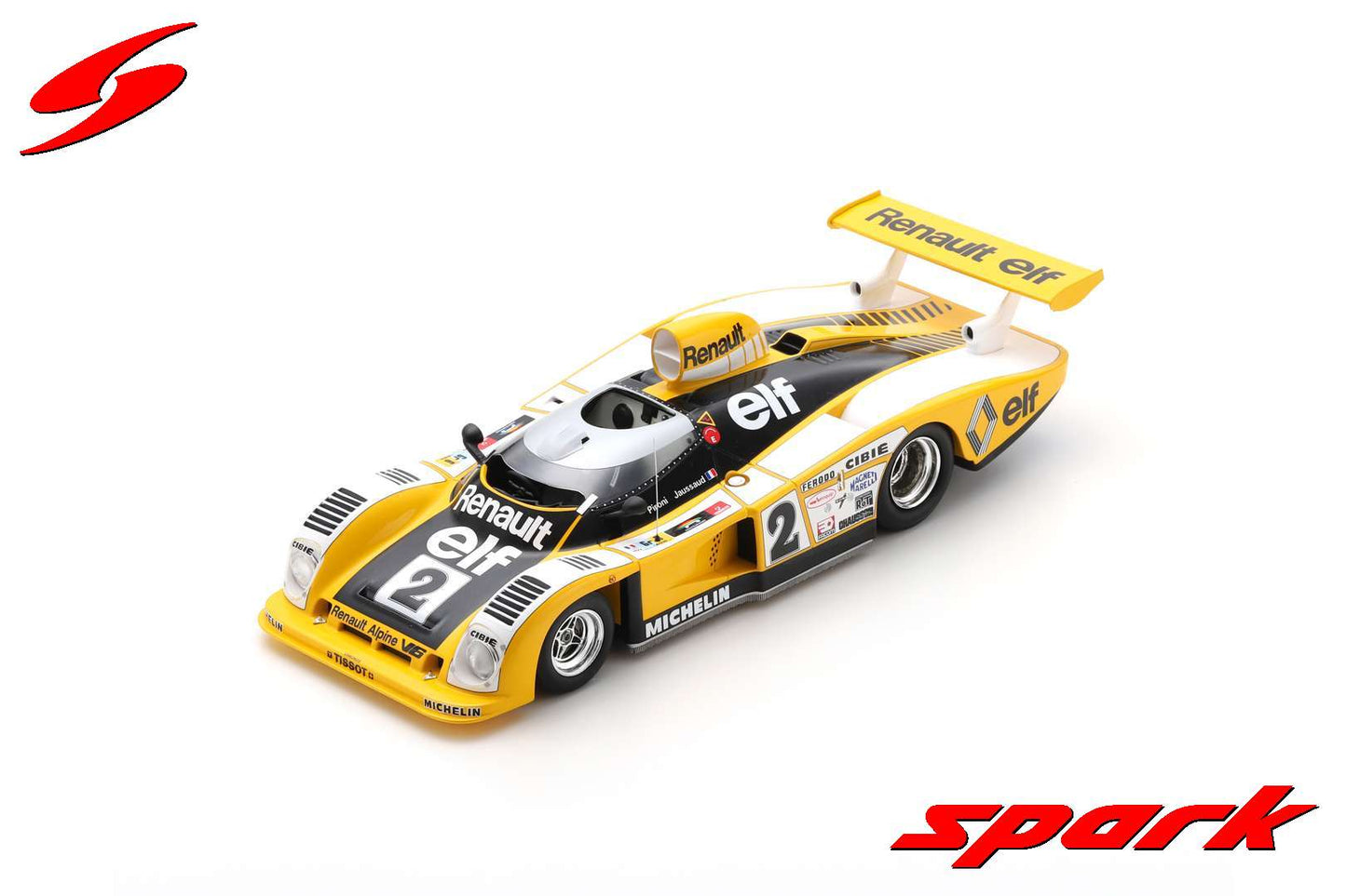 [ Back-order ] Spark 18LM78 1:18 Alpine A 442 B #2 Winner 24H Le Mans 1978 D.Pironi - J-P.Jaussaud With Acrylic Cover