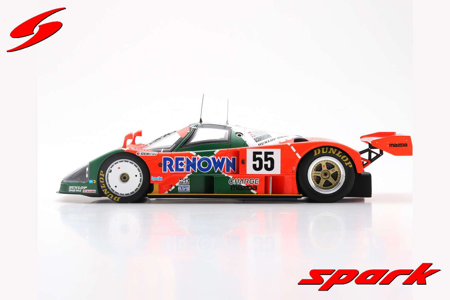 [ Back-order ] Spark 18LM91 1:18 Mazda 787 B #55 Winner 24H Le Mans 1991 V.Weidler - J.Herbert - B.Gachot With Acrylic Cover