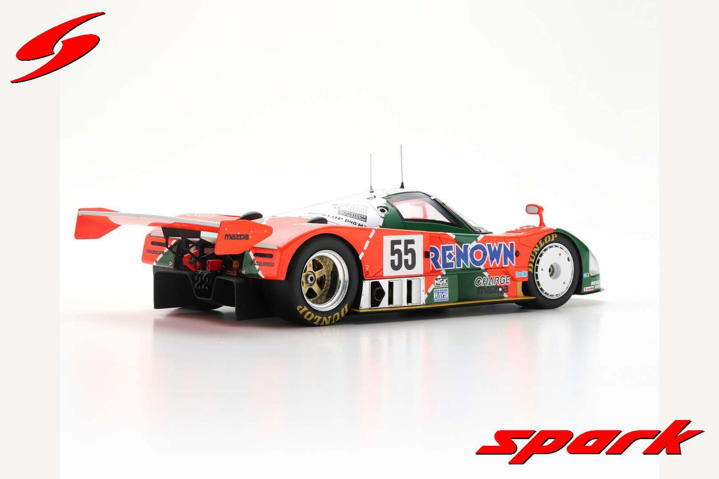 [ Back-order ] Spark 18LM91 1:18 Mazda 787 B #55 Winner 24H Le Mans 1991 V.Weidler - J.Herbert - B.Gachot With Acrylic Cover