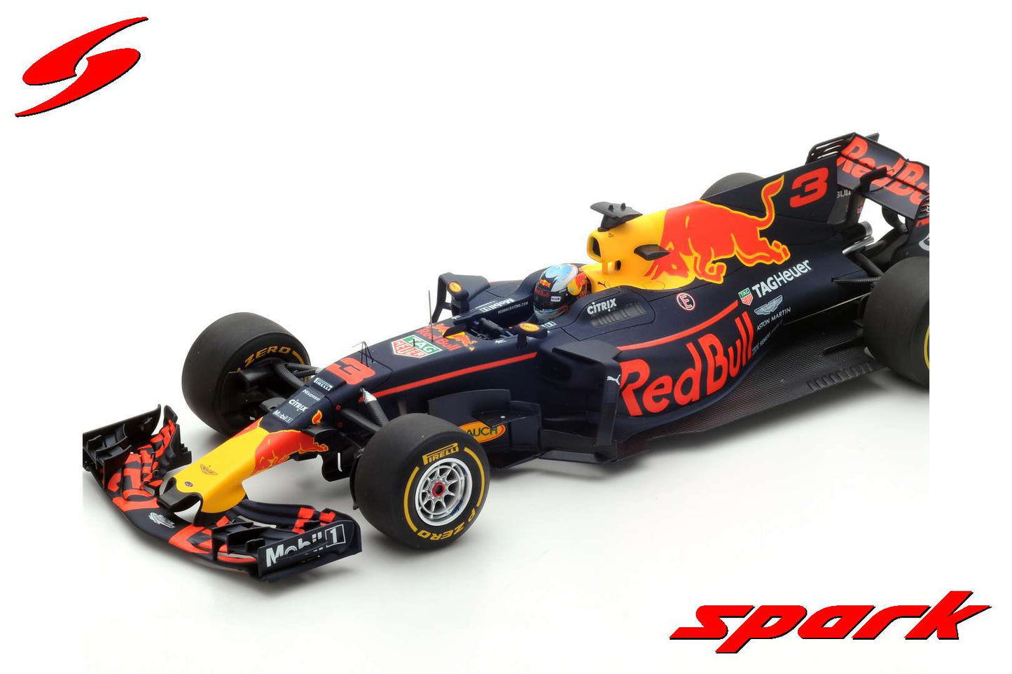 [ Back-order ] Spark 18S304 1:18 Red Bull Racing #3 3rd Spanish GP 2017 TAG Heuer RB13 Daniel Ricciardo