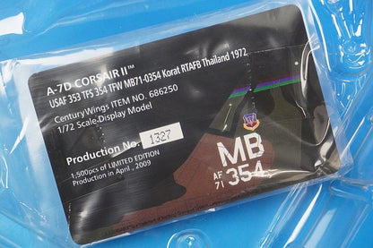 1:72 A-7D Corsair II USAF Korat Air Base 1972 686250 CENTURY WINGS airplane model