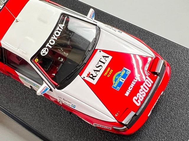 1:43 HPI 8146 Mirage Toyota Celica GT-Four Rally Sweden 1992 #4 model car