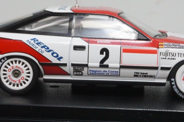 1:43 HPI 8088 Toyota Celica FT-Four Tour de Corse 1991 #2 C.Sainz/L.Moya