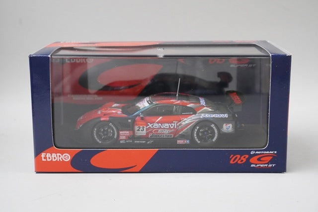 1:43 EBBRO 44125 Nissan Xanavi Nismo GT-R Super GT500 2008 Fuji #23 Red/Silver model car