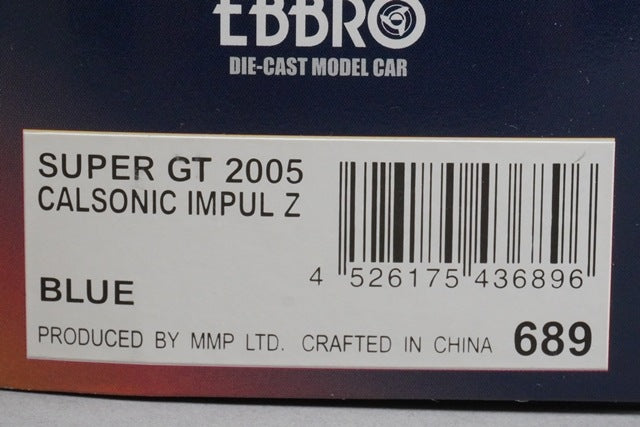 1:43 EBBRO 43689 Nissan CALSONIC IMPUL Z SUPER GT 2005 #12