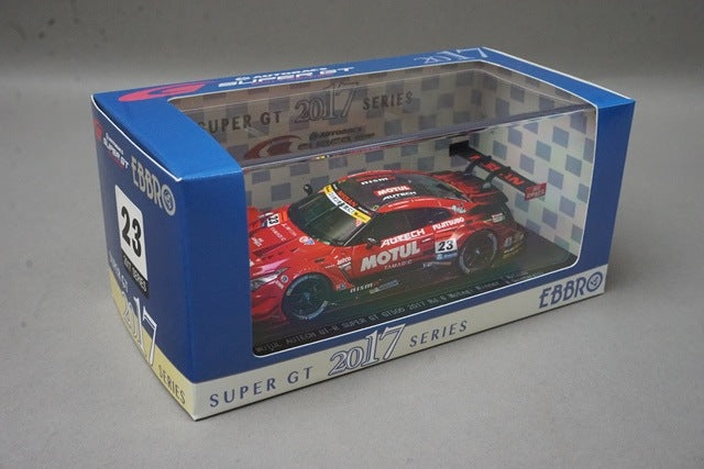 1:43 EBBRO 45504 45504 Nissan Motul Autech GT-R Super GT500 Rd.8 Motegi Winner 2017 #23 Tsugio Matsuda / R. Quintarelli