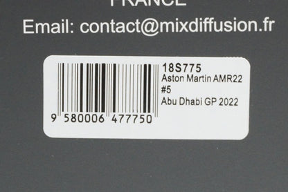 1:18 SPARK 18S775 Aston Martin AMR22 Abu Dhabi GP 2022 #5