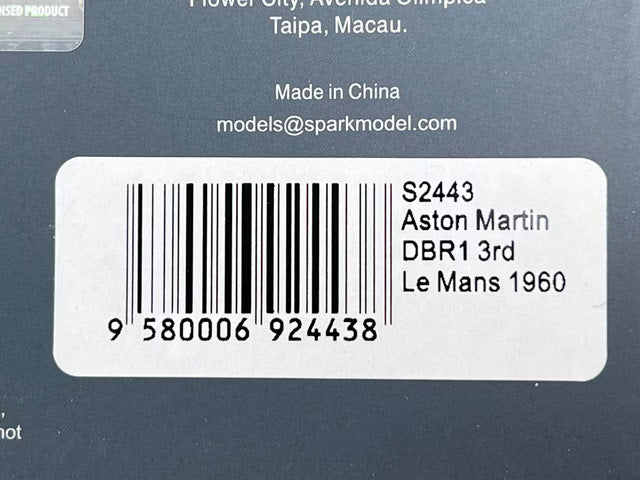 1:43 Spark S2443 Aston Martin DBR1 3rd LM 1960 #7